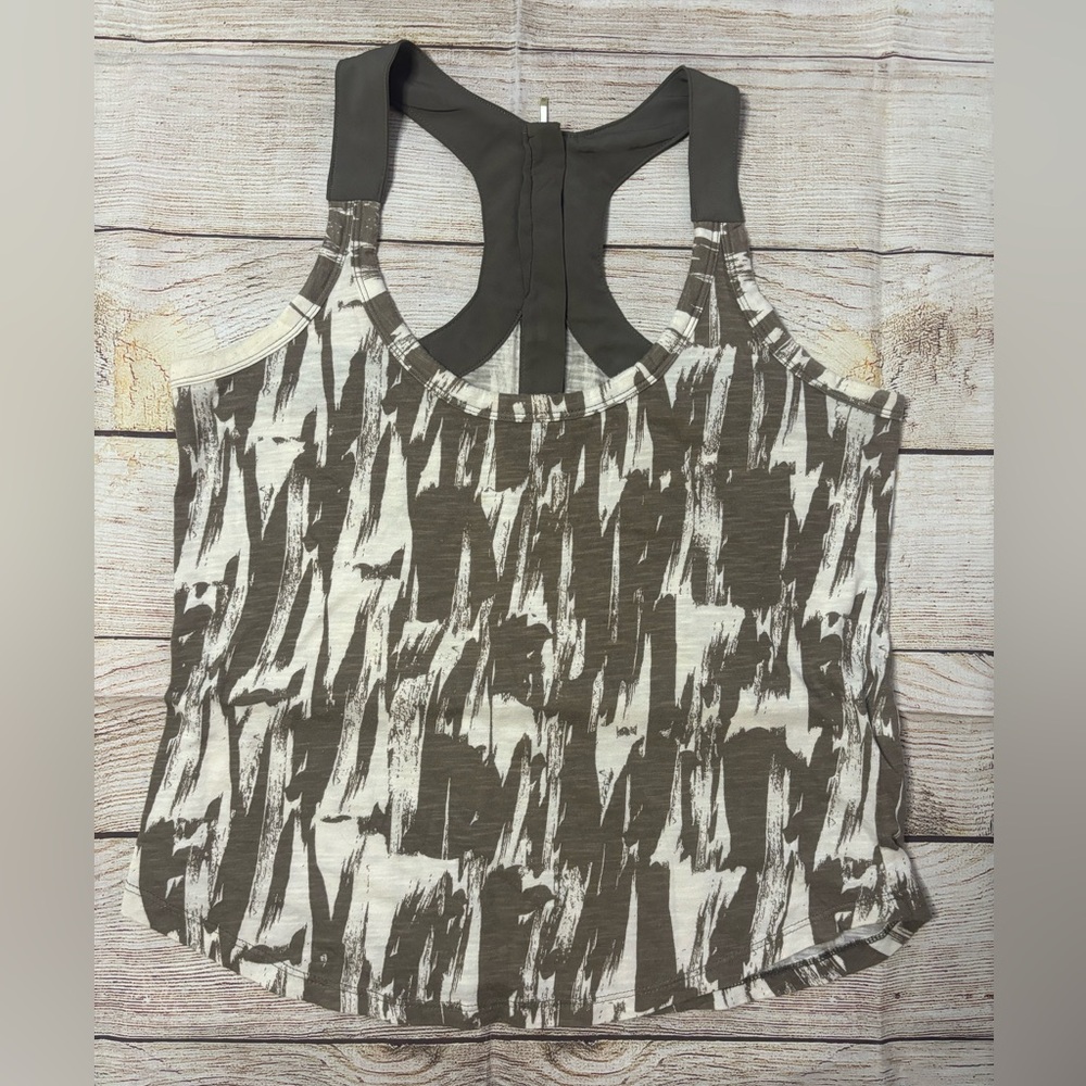 Banana Republic Navy Green & White Tank Top